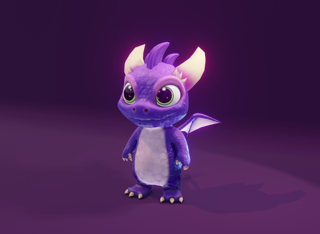 Cartoon Baby Dragons 3D Model with 5 Music Tracks & 36 Sound Effects