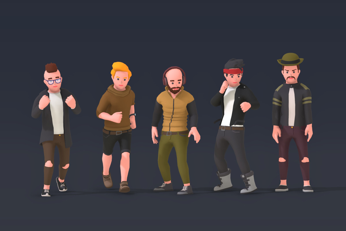 Customizable 3D City Characters Bundle