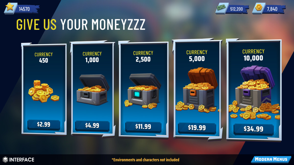 Modern Menus - Synty INTERFACE - GUI