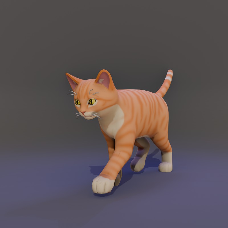 Low Poly Stylized Kittens