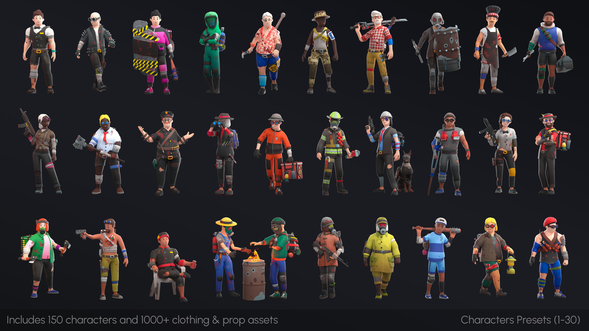 Apocalypse Characters - Modular Animated Pack