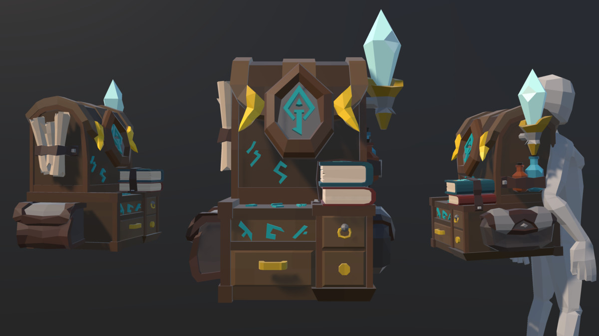 GanzSe Fantasy Low Poly Backpacks Pack Vol.1