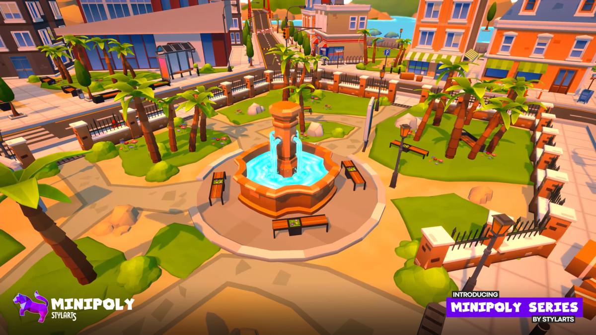Minipoly Series - Modern Island City ( Stylized Lowpoly Environment )