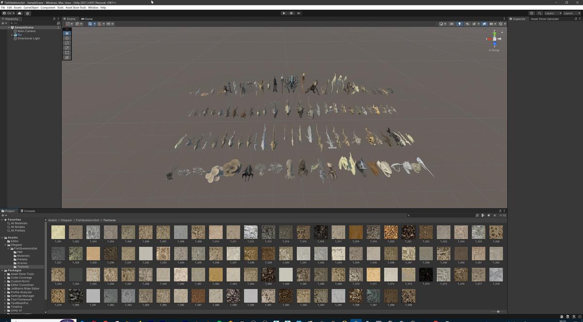 Fish and Underwater Creatures Skeleton Collection – Marine Bone 3D Asset Pack