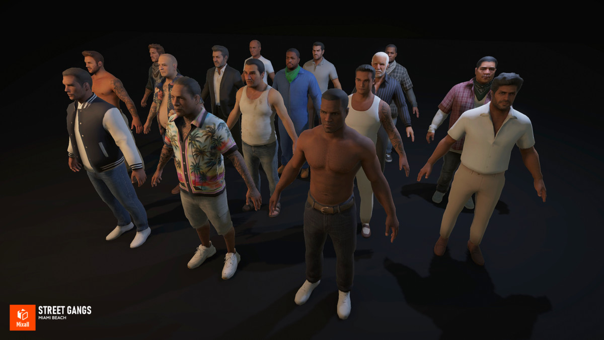 Miami Street & Characters – Gangsters and Beach NPCs