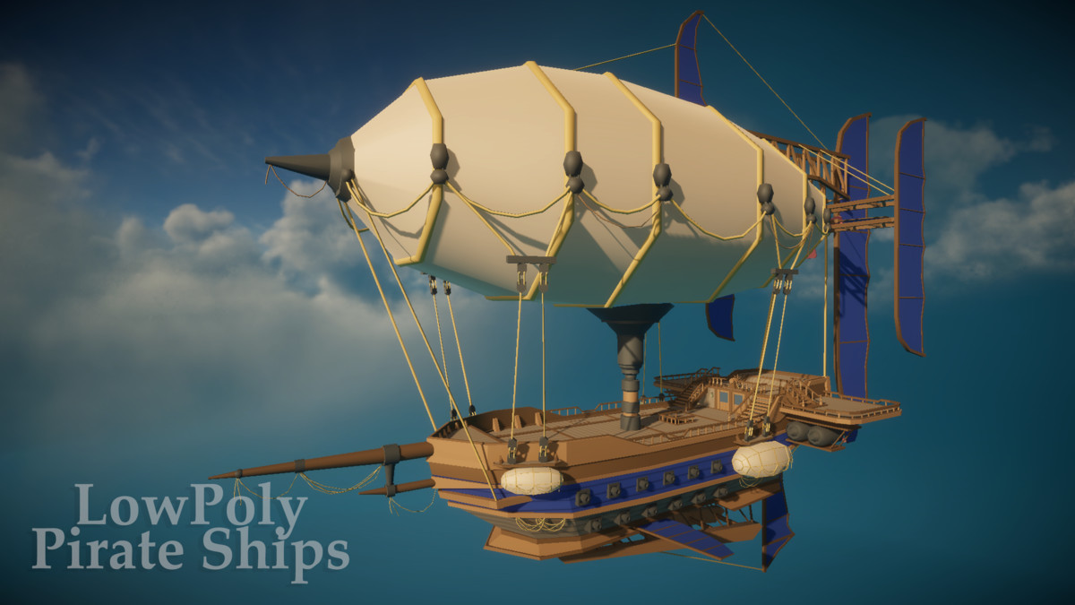 Low Poly Pirate Ships (Mobile Optimized) – By Yorakeys