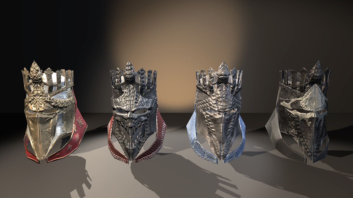 Medieval Fantasy Knights Helmets Pack