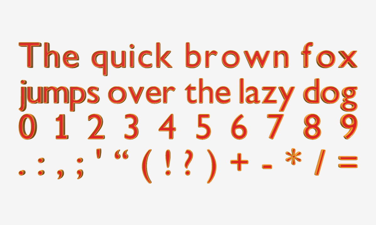 3D Text - Bordered Font Addon