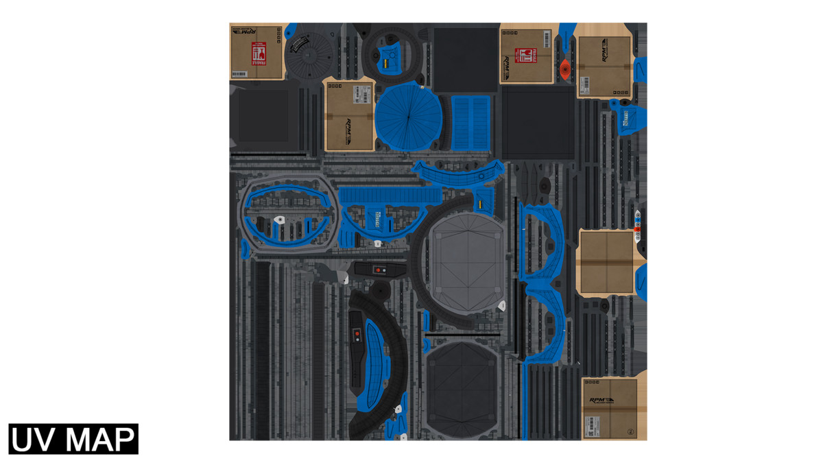 Warehouse Robot Generic Bule URP HDRP Textures