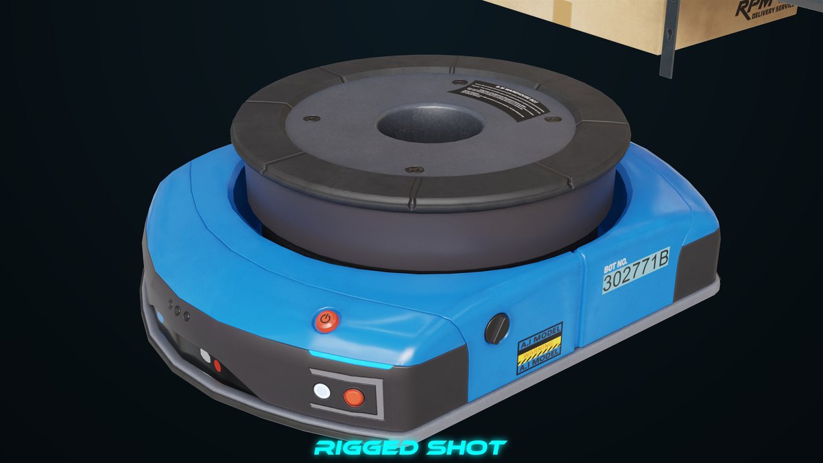 Warehouse Robot Generic Bule URP HDRP Textures