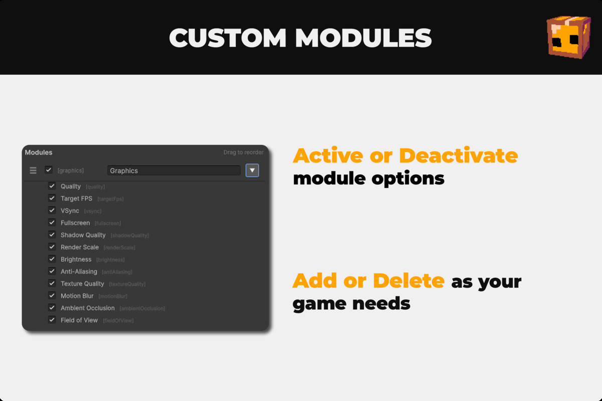 Modular Settings Pro
