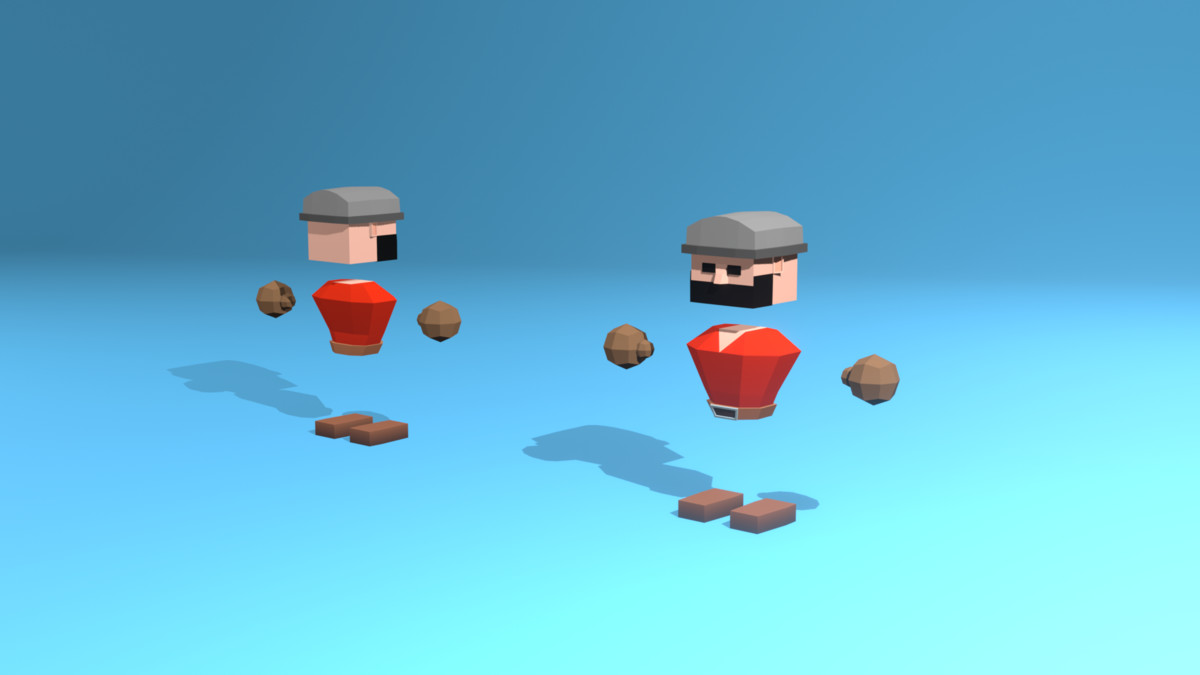 Low Poly Cubic Character - By Shokubutsu