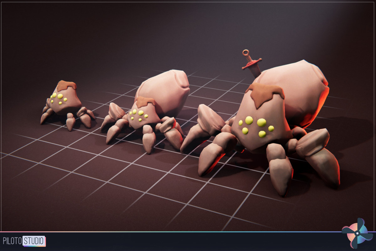 Spider Rock - 3 Characters + Animations