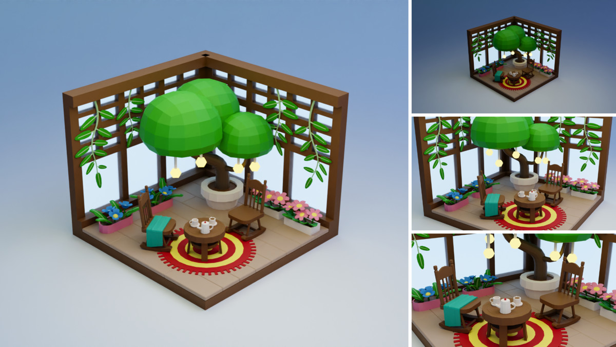 Low Poly Rooms Interiors 3 - Stylized Asset Pack