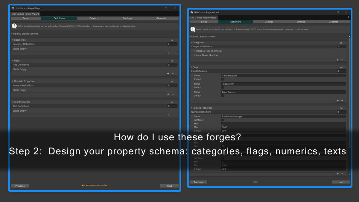 Simple Skill Forge:No-Code Skills, Skill Trees, Loadouts & Combos w/ JSON Export