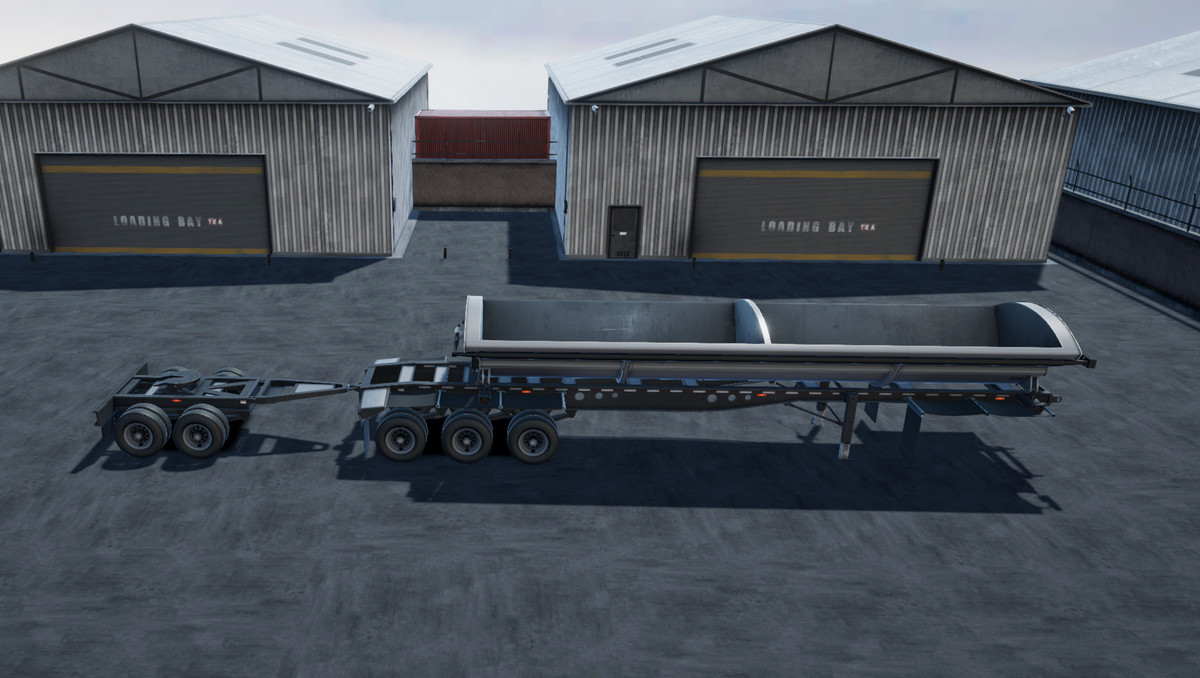 80s cabover sidedump trailer