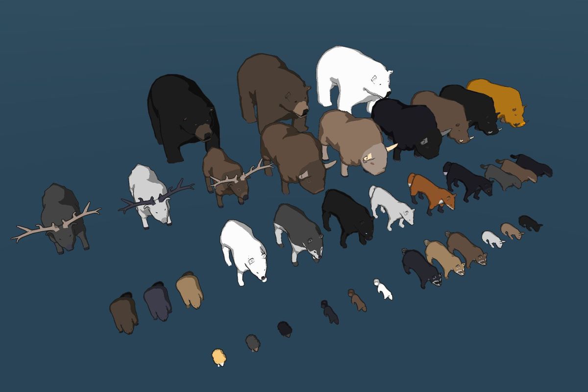 Animated Forest Animals Pack - Low poly stylized models