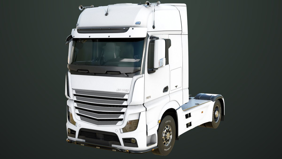 Heavy Truck Chassis 03 With Interior URP HDRP Textures