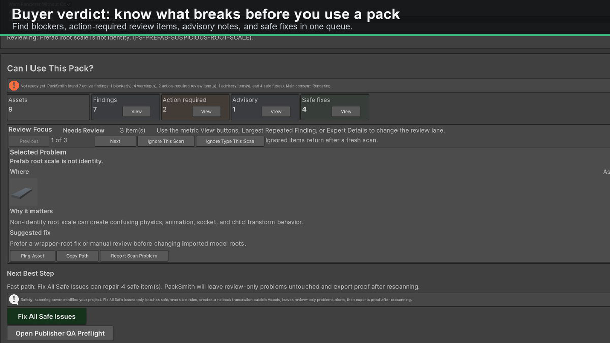 PackSmith - Asset Pack Validator & Publisher QA
