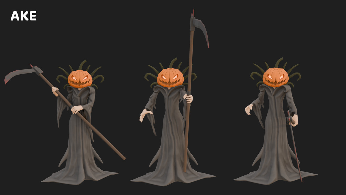 Stylized Pumpkin Enemy 2