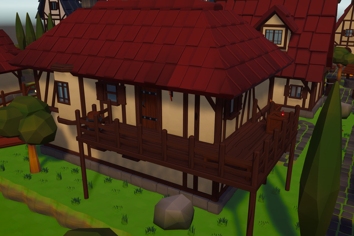 Low Poly Modular Medieval Village Constructor
