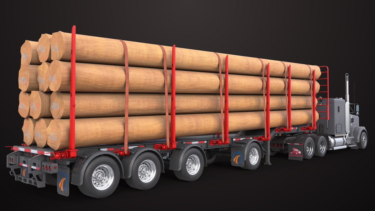 Truck 07 Log Trailer Collection URP HDRP Textures