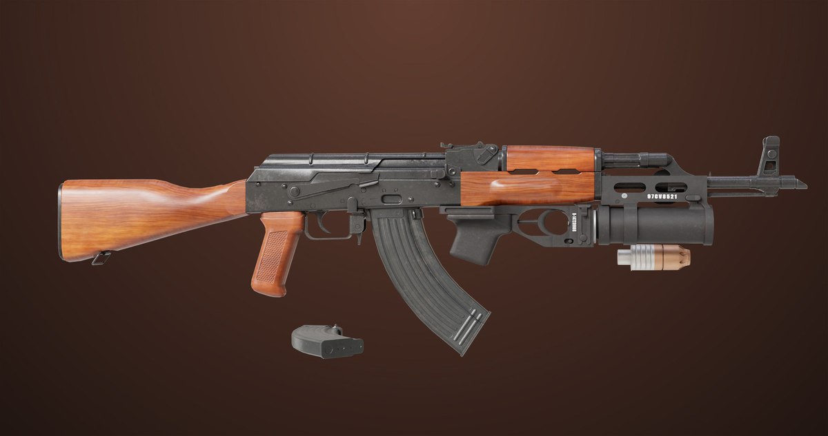 Light Machine Gun 10 Wood URP HDRP Textures