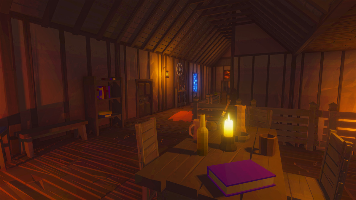 Low Poly Medieval Interior and Constructions