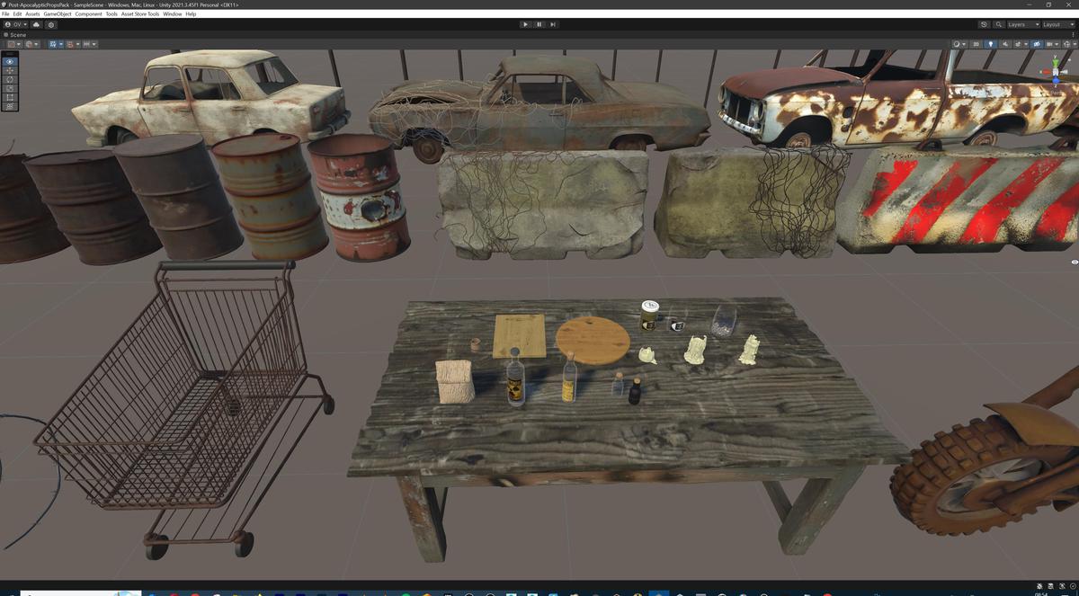 Post-Apocalyptic Survival Urban City Props and Road Signs Pack - 135 3d Models