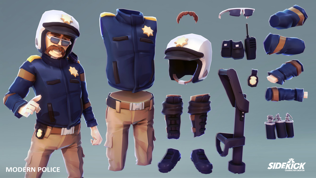 Modern Police – Sidekick Modular Characters by Synty