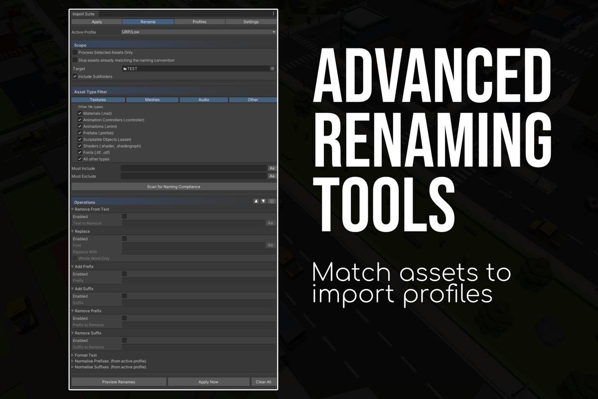 Import Suite: Automate Import Settings