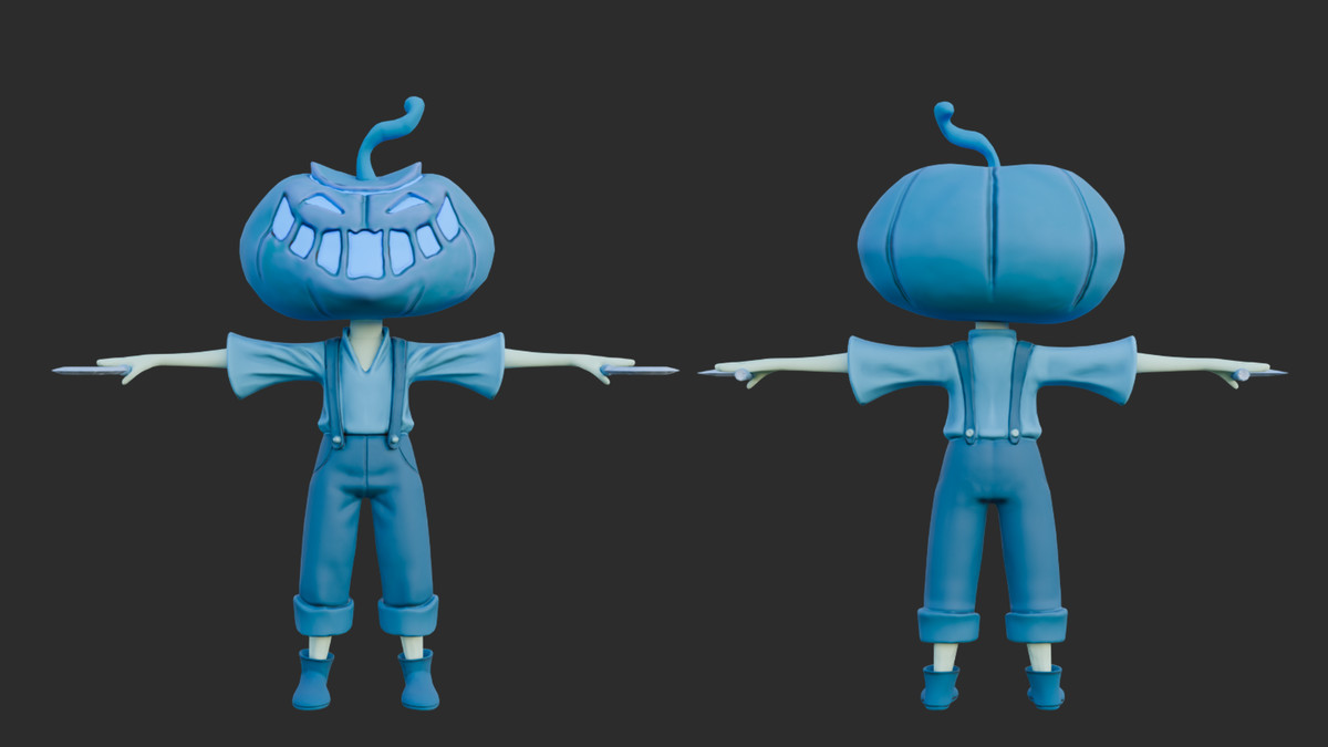 Stylized Pumpkin Enemy 1
