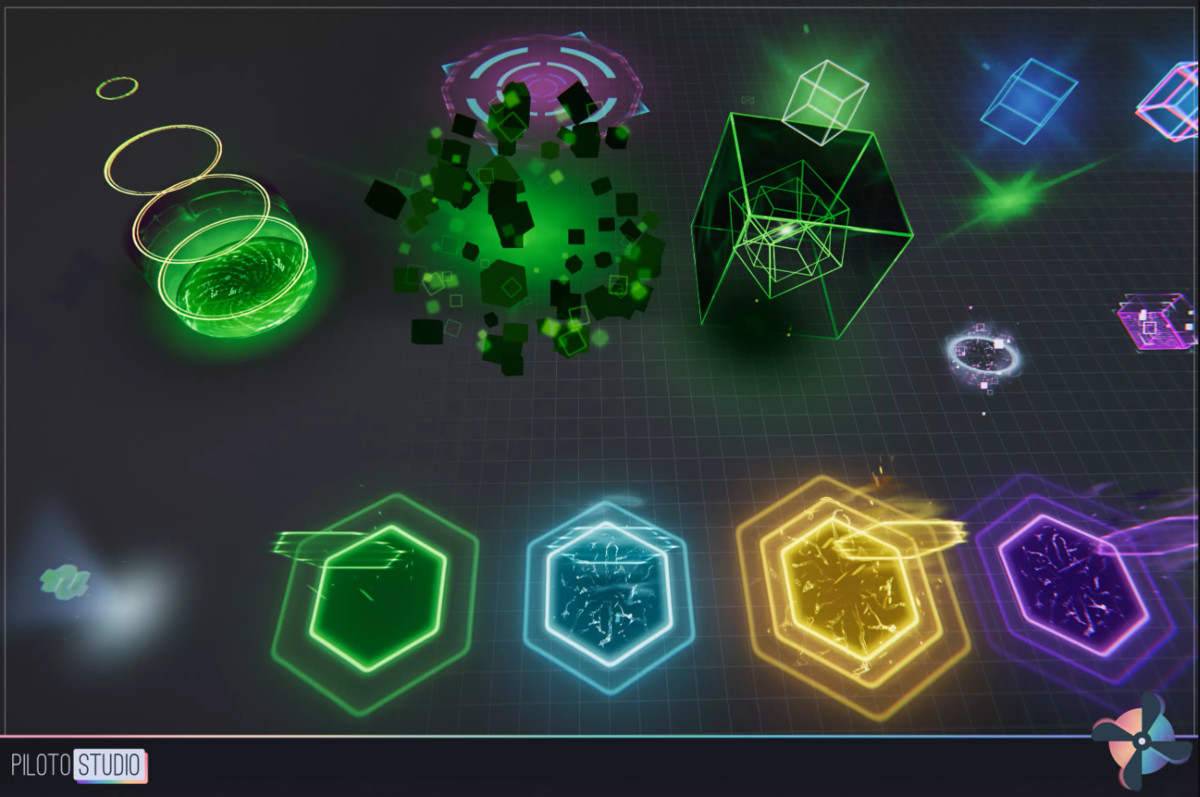 Sci-Fi, Tech, Futuristic Stylized VFX Starter Kit