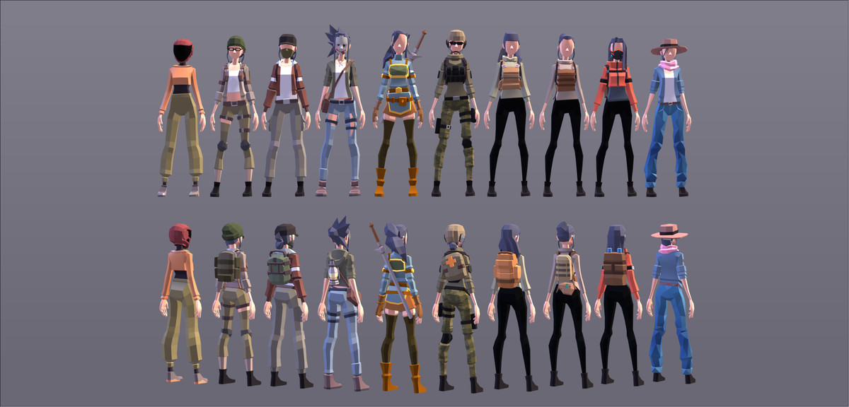 AISHA EXT| LOWPOLY CHARACTER : Additional Outfits