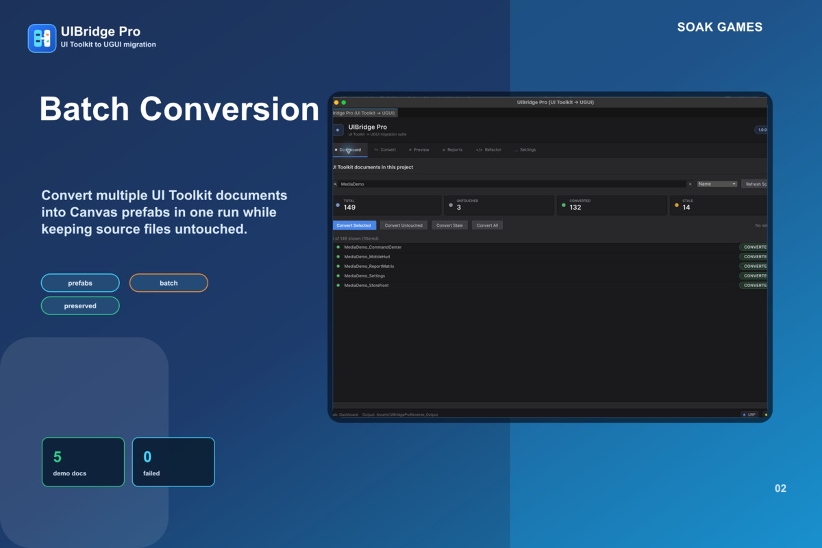 UIBridge Pro — UI Toolkit to UGUI Migrator