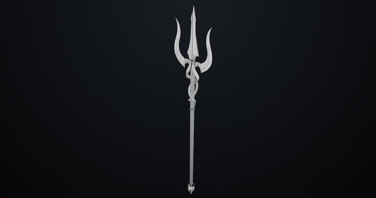 Fantasy Trident 02 URP HDRP Textures