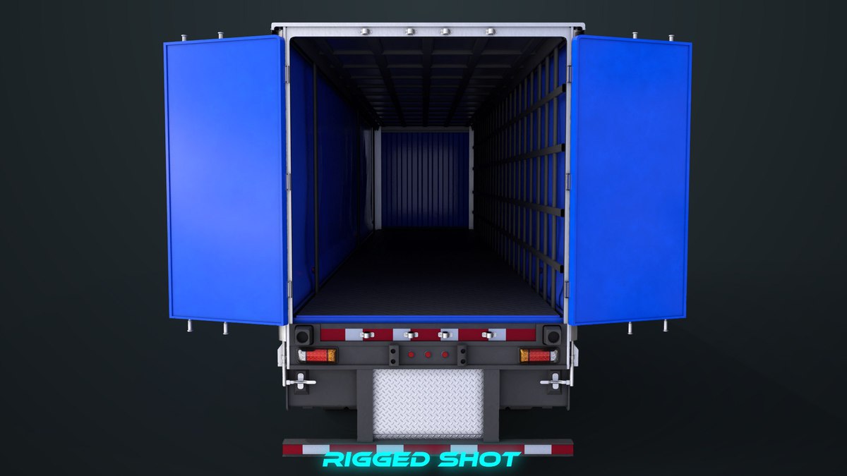 Curtainsider Trailer 4 Variant Collection URP HDRP Textures