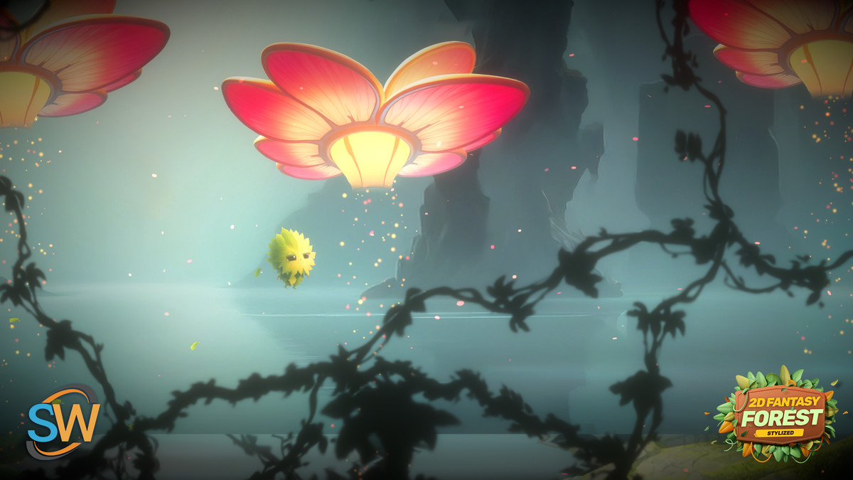 Stylized Fantasy Forest – 2D Environment Pack (Vol. 1)