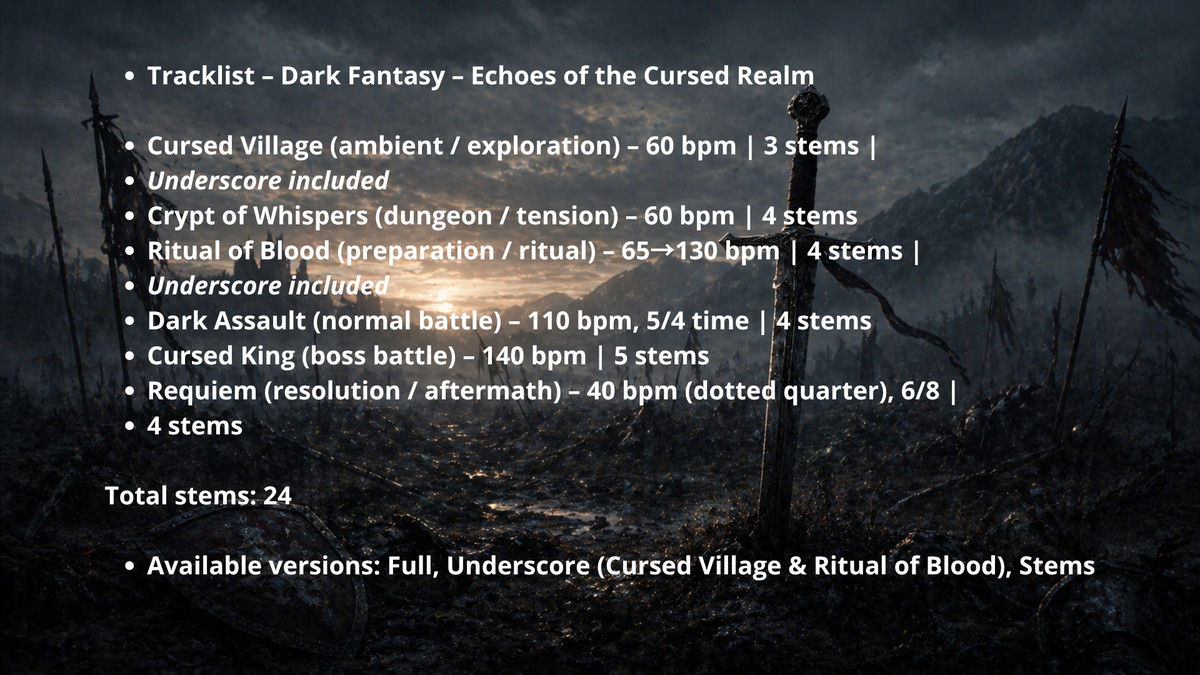 Dark Fantasy – Echoes of the Cursed Realm (Orchestral Horror Pack)