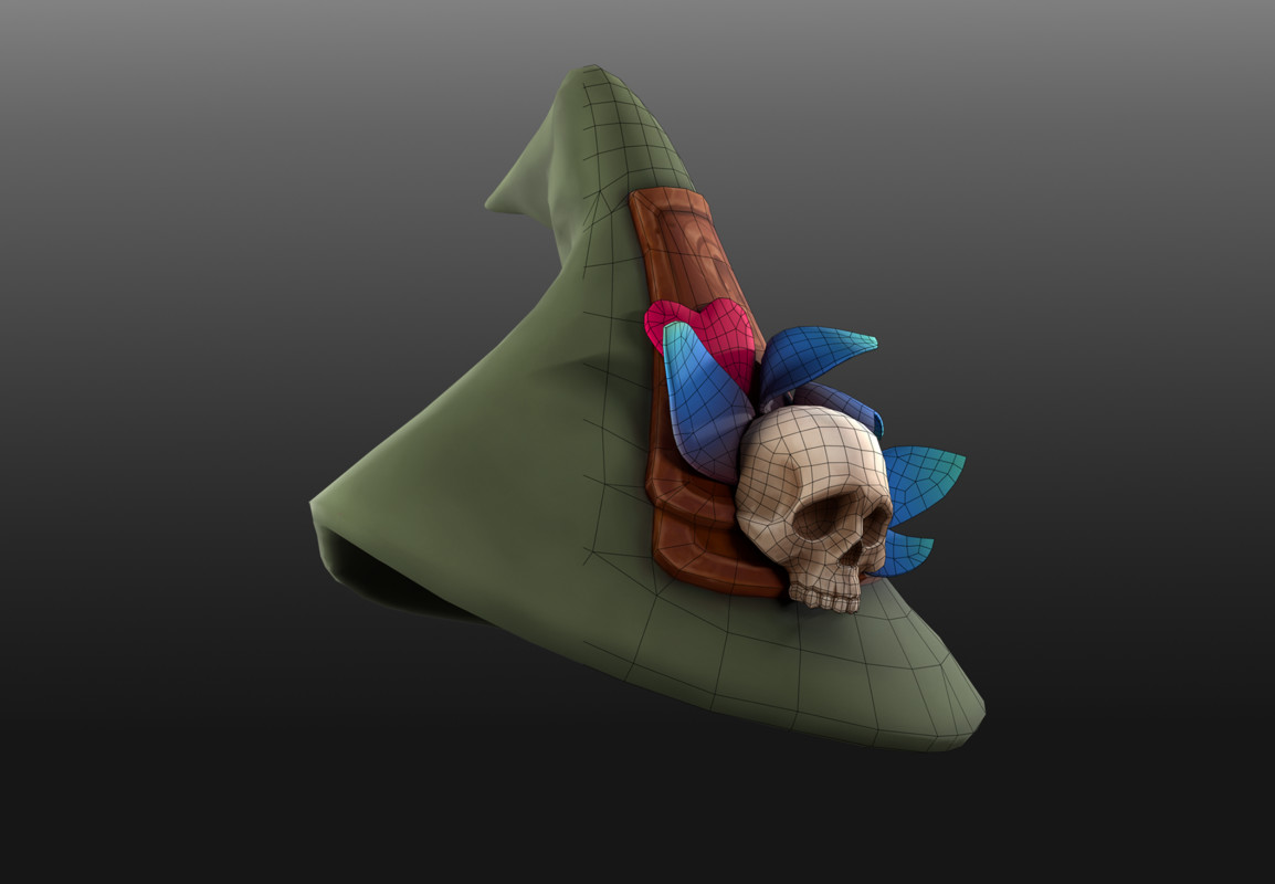 Stylized Magic Hats l Game Ready l Handpainted
