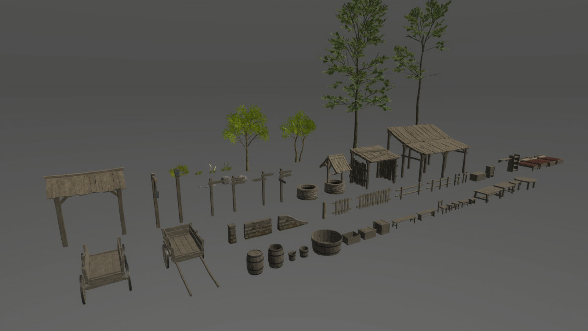 Modular Medieval Houses With Interior