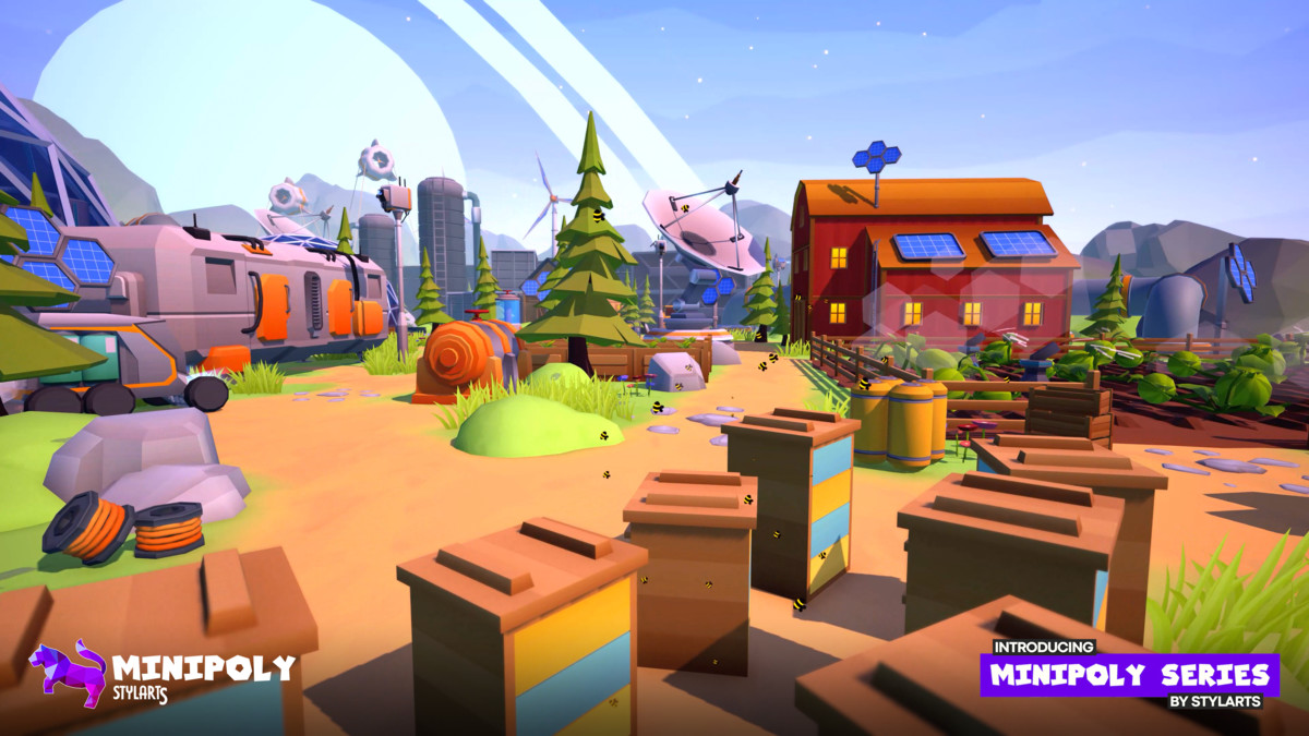 Minipoly Series - Eco-Future Farm Village ( Stylized Lowpoly Environment )