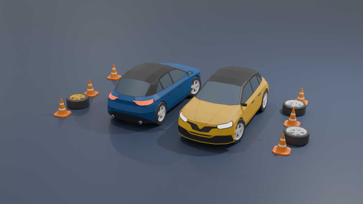 Mobile Optimize-Low Poly Vehicles