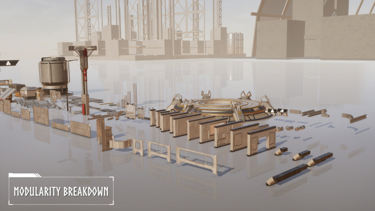 Modular Sci Fi Outpost (Sci Fi Outpost, Sci Fi Base, Sci Fi , Outpost, Base)