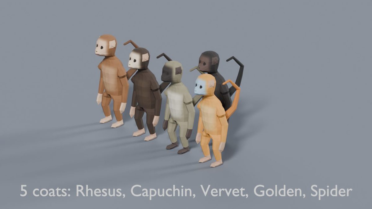 3D Wildlife Pack - 17 Low Poly Rigged & Animated Animals