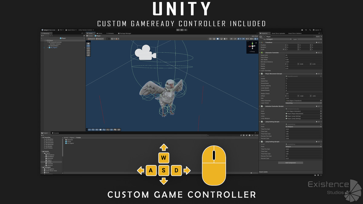 White Pigeon - Flying System - Bird Behavior