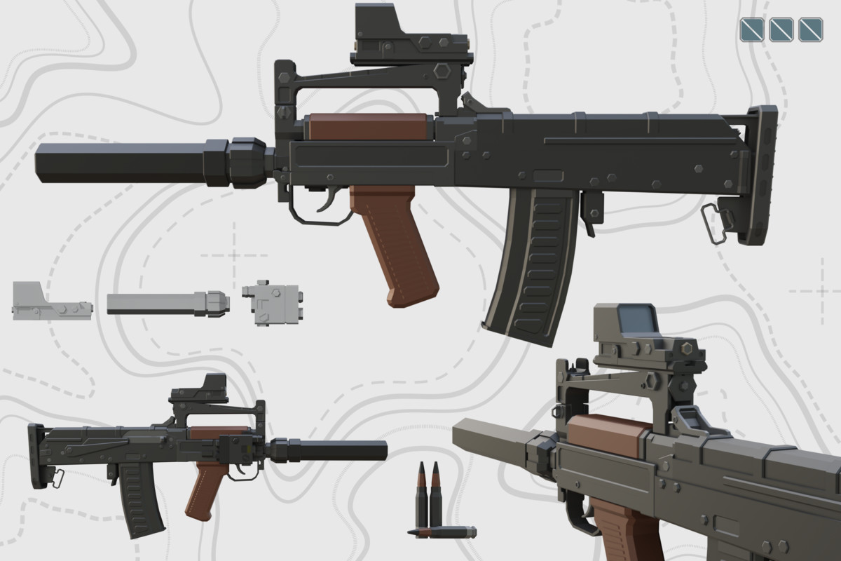 Low Poly Weapon Bundle Pack Fin