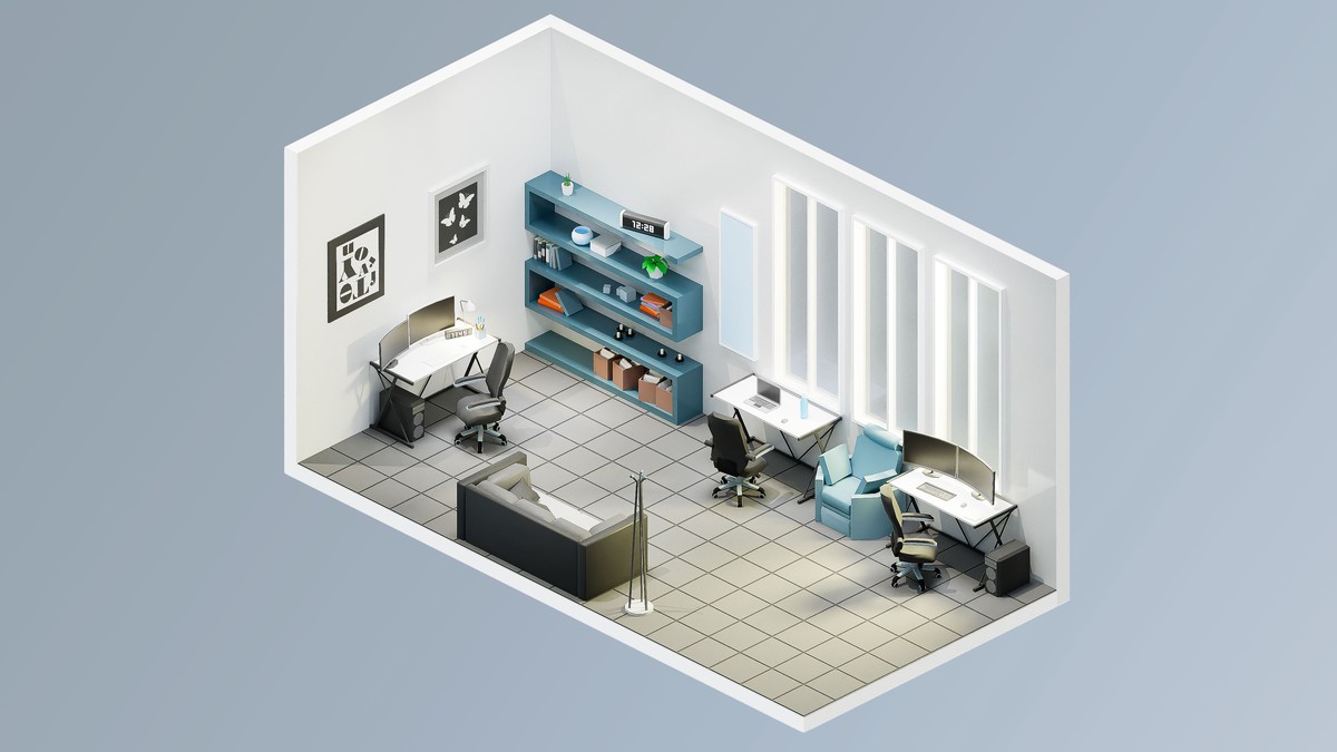 Office - Low Poly 3D Models Pack