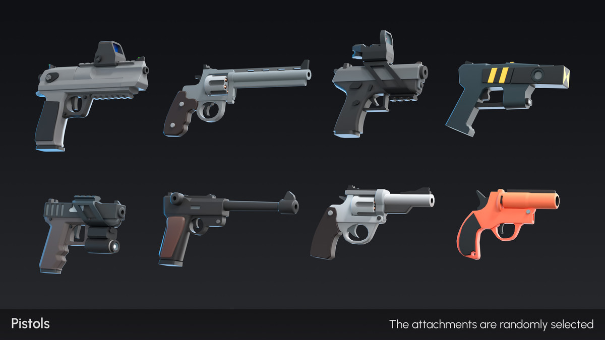 Firearms - Low Poly 3D Models Pack