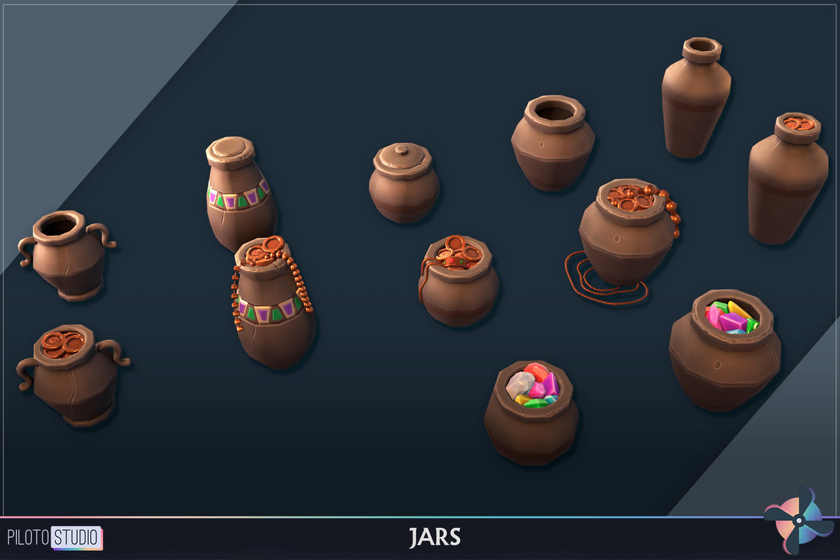 Stylized Treasures Megapack - Chests, Crystals, Gold, Silver, Copper